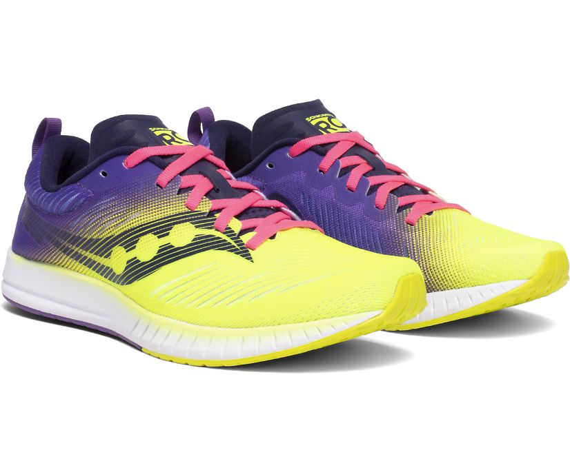 Saucony Fastwitch 9 Women's Running Shoes Yellow / Purple | AU 128BEXC